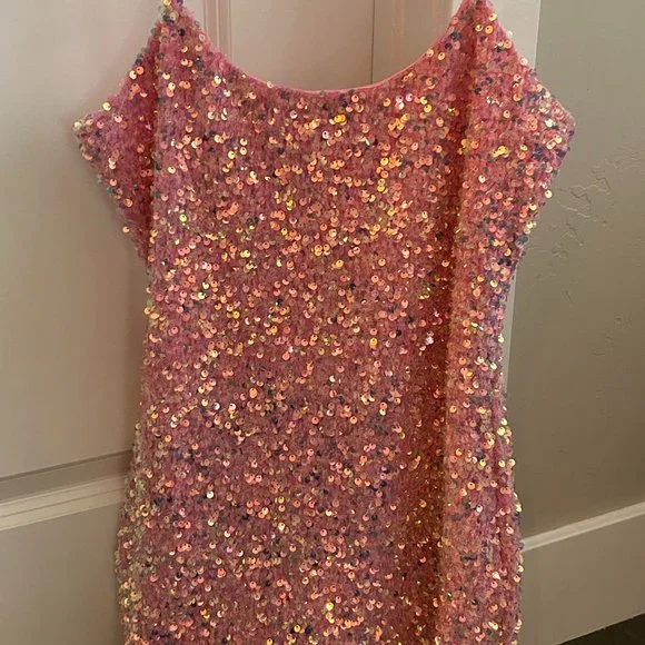Lucy in the Sky | Dresses | Iridescent Sequin Bodycon Dress In Pinklucy In  The Sky | Poshmark